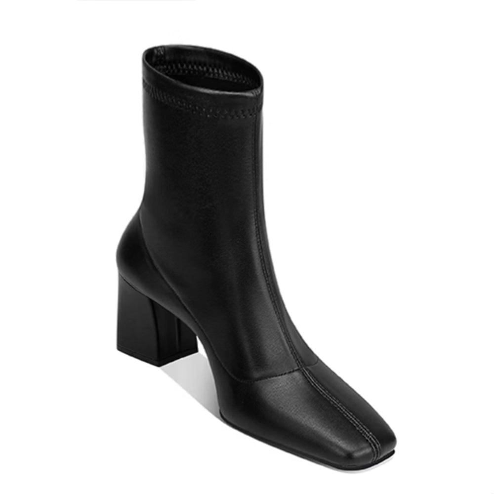 TOWVB Block Heel Ankle Boots - 6 CM