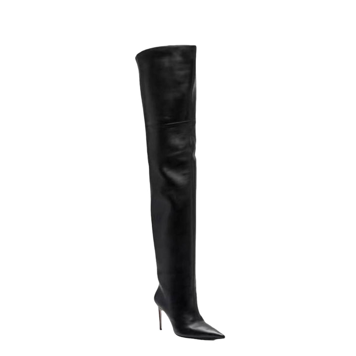 WMZDX Leather Over The Knee Boots - 10cm
