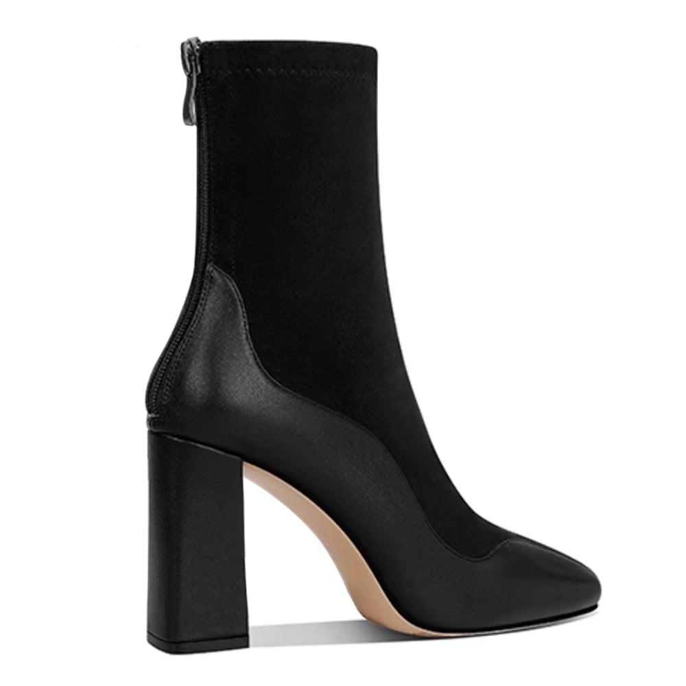 ROYTM Suede Block Heel Ankle Boots - 8 CM