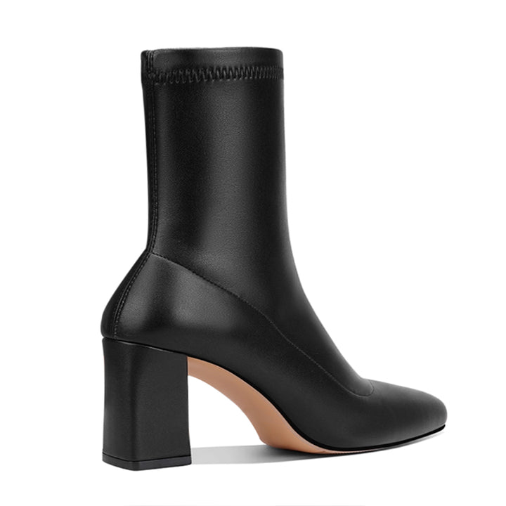 TOWVB Block Heel Ankle Boots - 6 CM