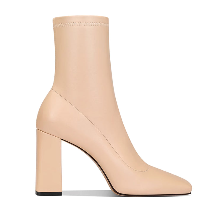 TOWVB Block Heel Ankle Boots - 8 CM