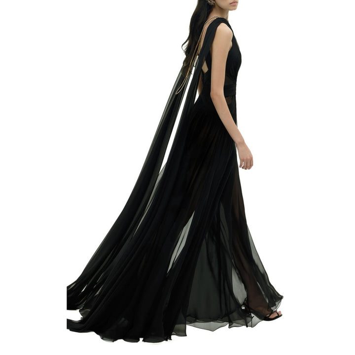 SEWIN Deep V Maxi Evening Dress Gown