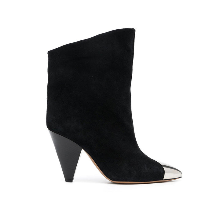 CARIF Metal Plated Suede Ankle Boots