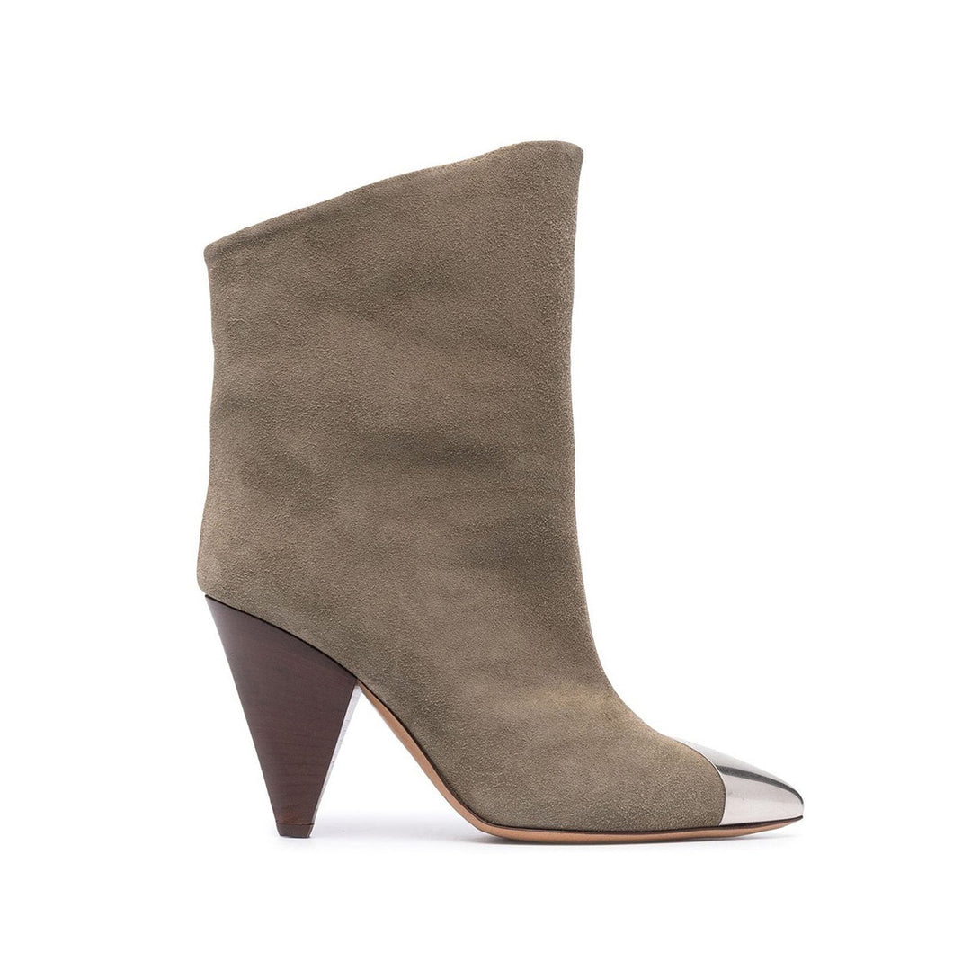 CARIF Metal Plated Suede Ankle Boots
