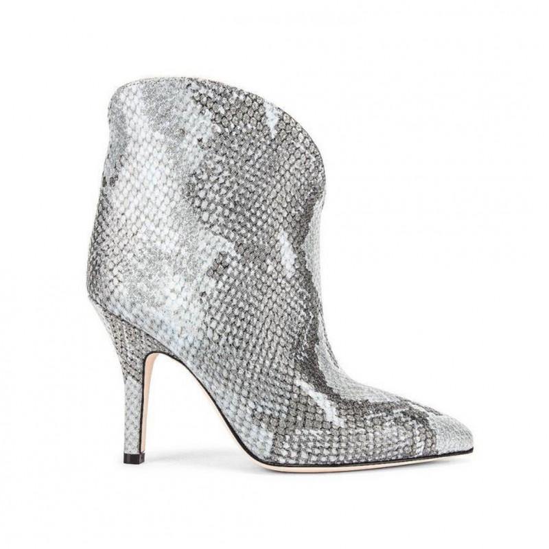 JESIA Printed Leather Ankle Boots - ithelabel.com