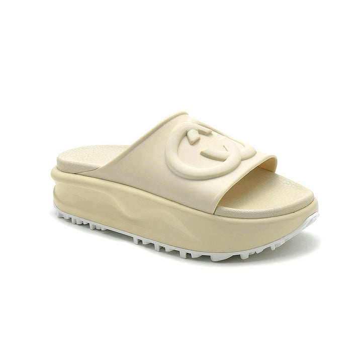 KIAHE Basic Platform Slippers Slides