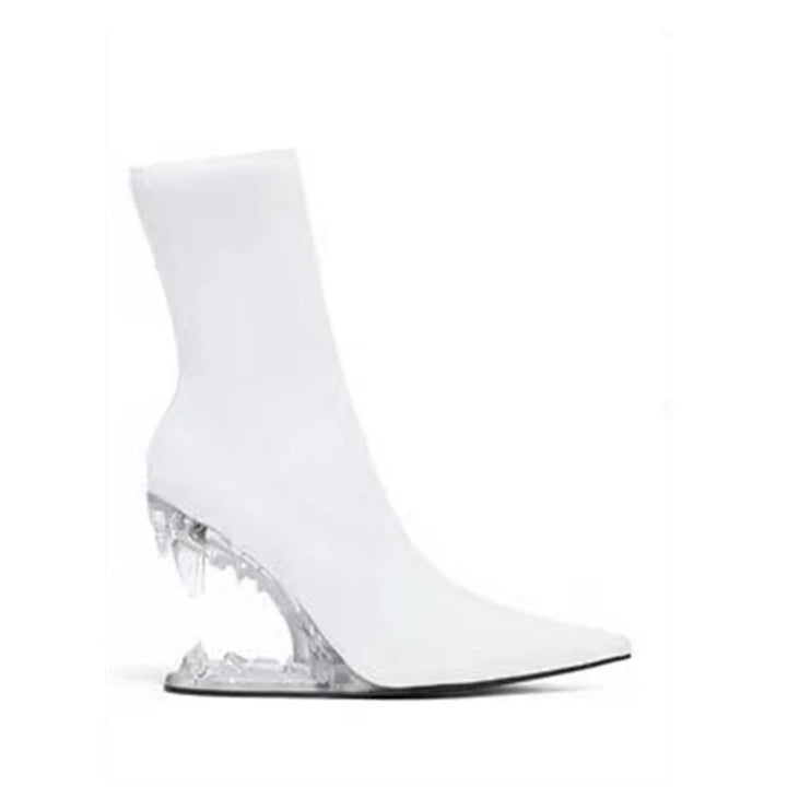 KULRE Sculptured Wedged Heel Ankle Boots