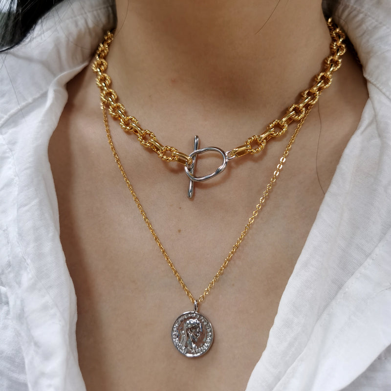 KURUM Double Layer Chain Necklace