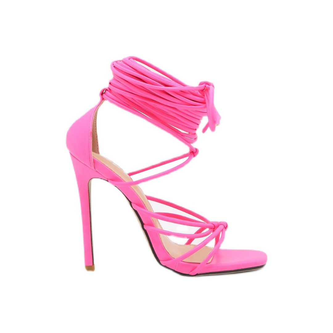 LEIRE Lace Up High Heel Sandals