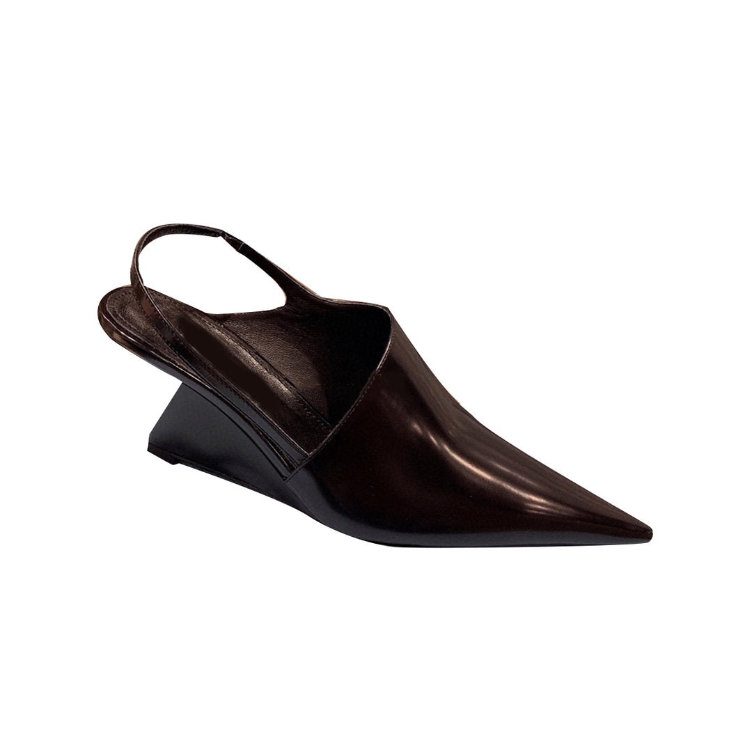 LENNI Cut Out Wedged Heel Sandals