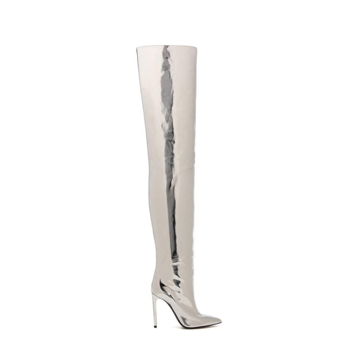 LONDA Stiletto Heel Patent Leather Over The Knee Boots