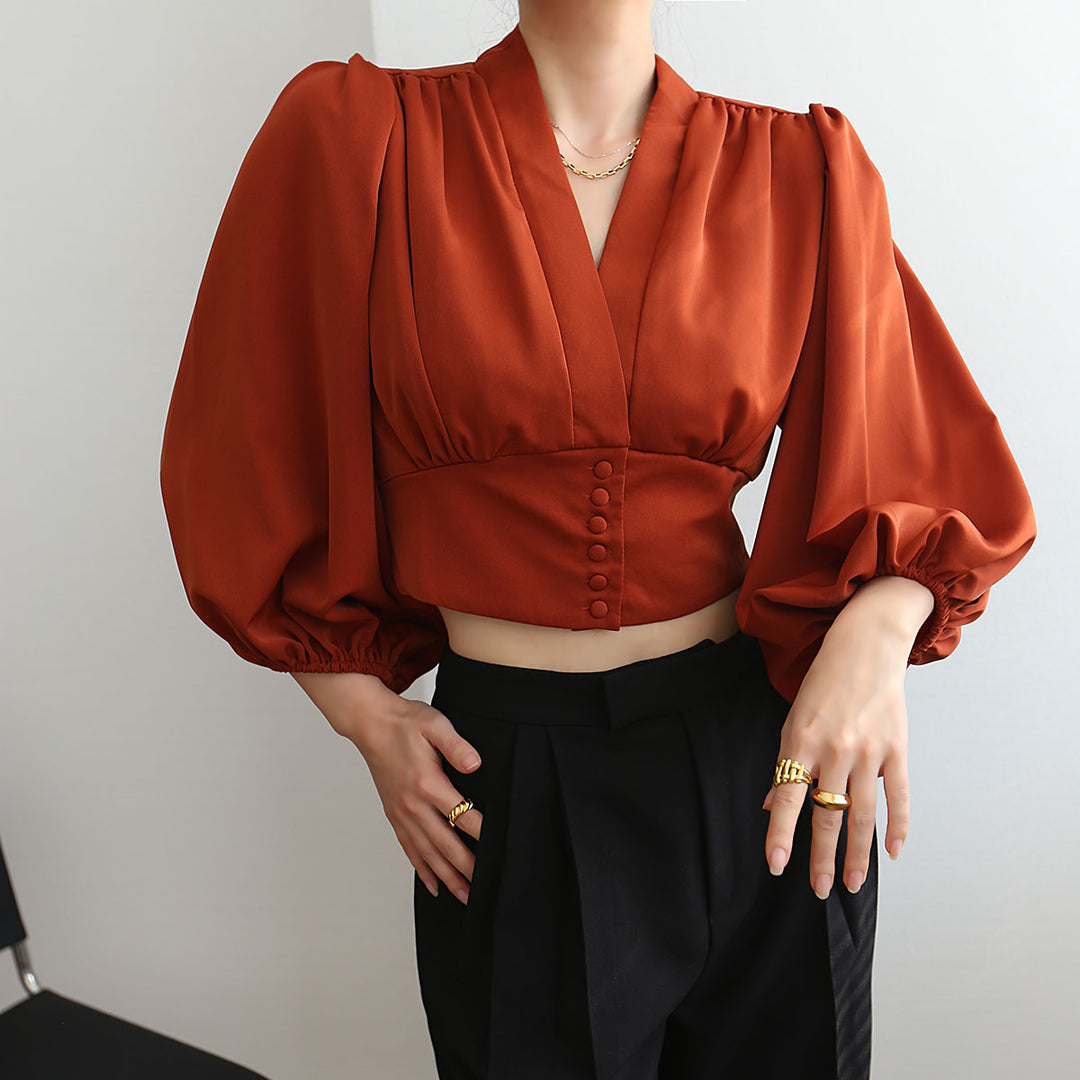 YSEINBH Womens Tops Summer Satin Collar Blouse Long Sleeve Tshirt