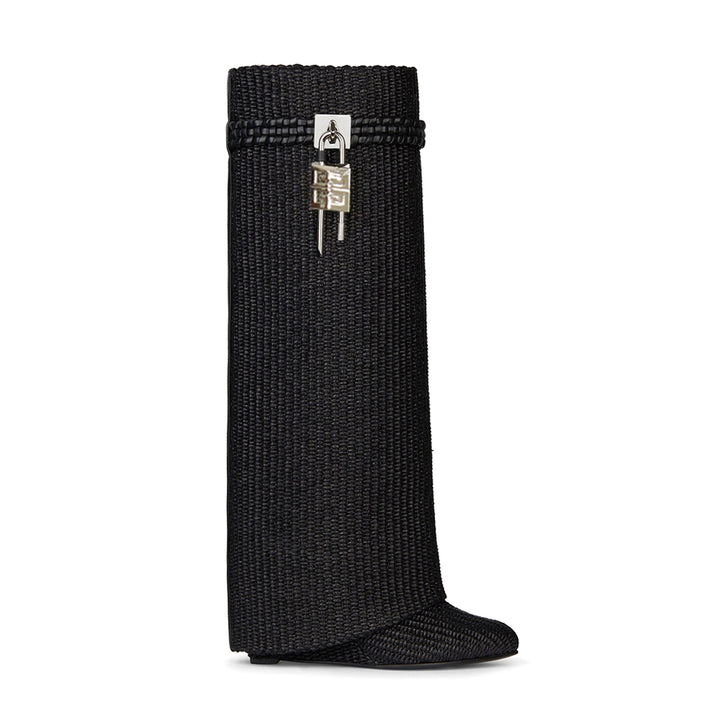 QAMRA Lock Detailed Wedged Heel Knee High Boots