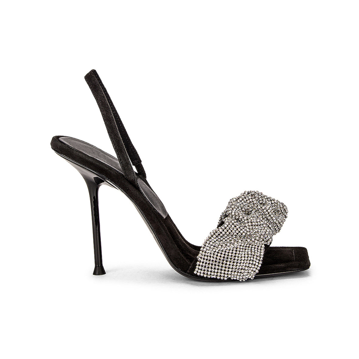 Black RAFIA Diamante High Heel Sandals - 10cm | i The Label – I The Label