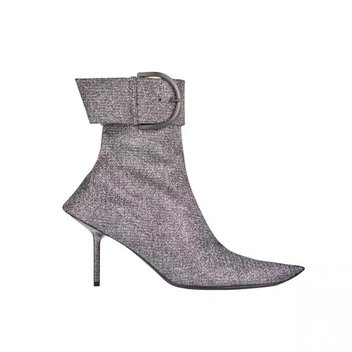 RAMET Buckled High Heel Ankle Boots