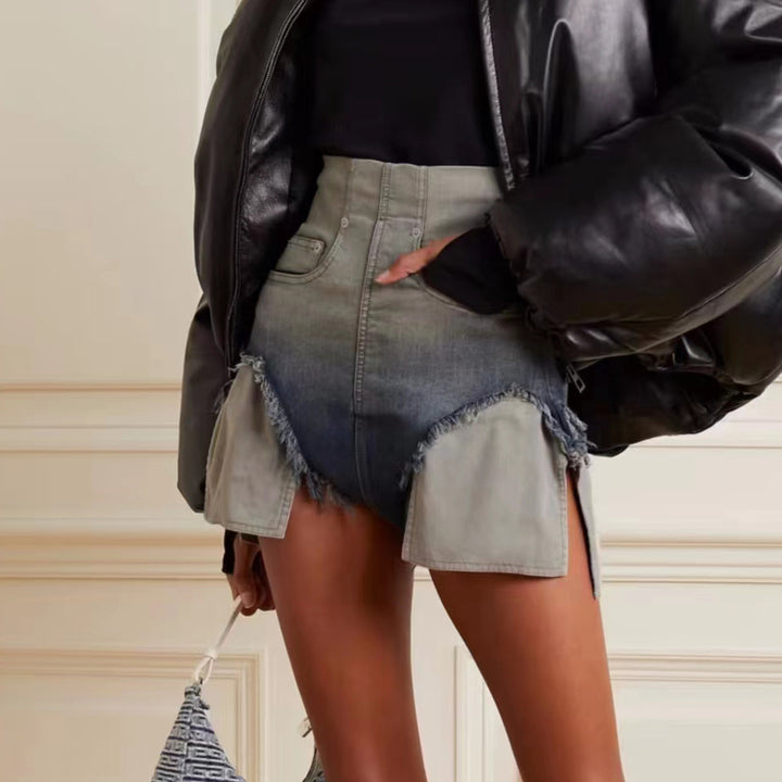ROIKE Gradient Color Double Layer Shorts