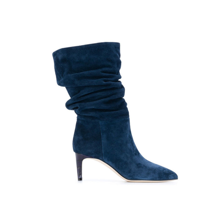 RUEFA Suede Mid Heel Ankle Boots