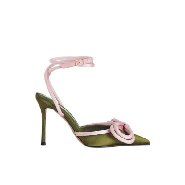 Green Pink SAMTO Bow High Heel Sandals | i The Label – I The