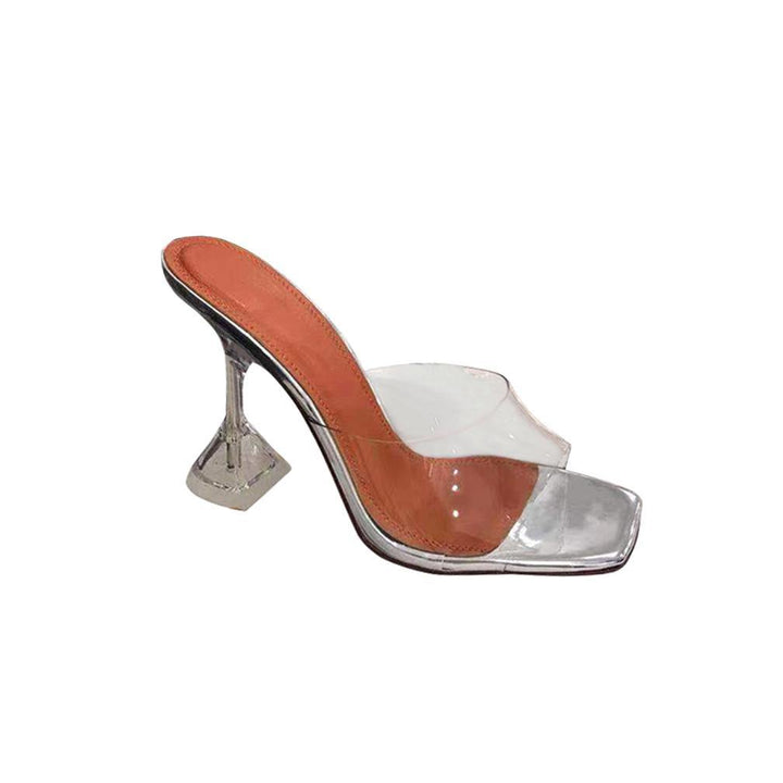 ALIKA PVC High Heel Naked Mules Sandals - ithelabel.com