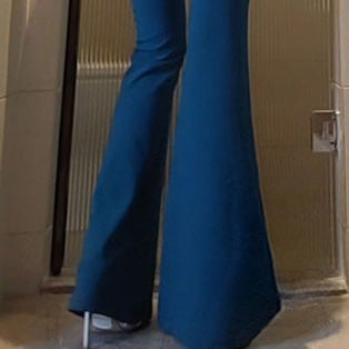 DUSNA High Waist Flared Pants