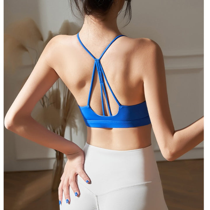FAERU Yoga Pilates Back Cross Fitted Sports Bra
