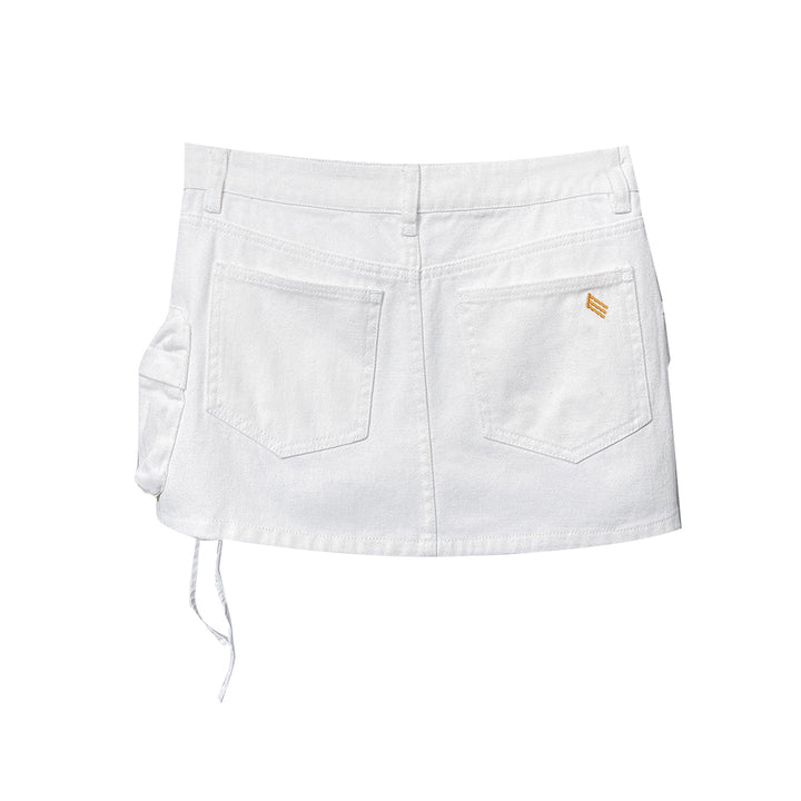 GEIUA Pocket Asymmetric Mini Skirt
