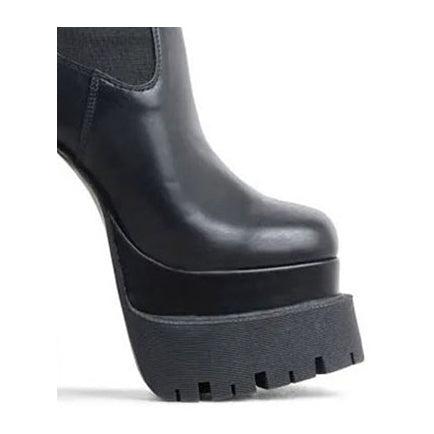 HEKOI Block Heel Platform Ankle Boots