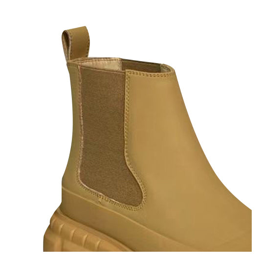 HOEJA Leather Platform Ankle Boots