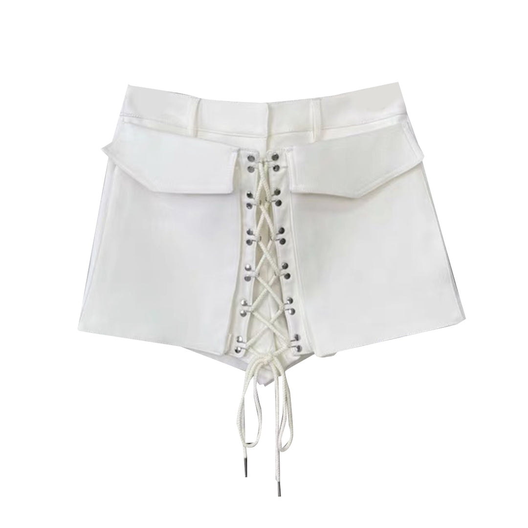 HUKIC Metal Embellished Mini Shorts