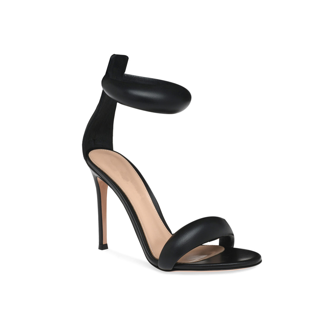 KAFIN Ankle Strap Leather Stiletto High Heel Sandals - 9.5cm