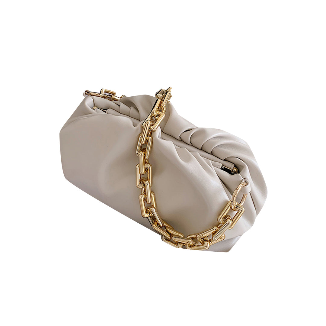 KLISH Gold Chain Leather Pouch Shoulder Bag