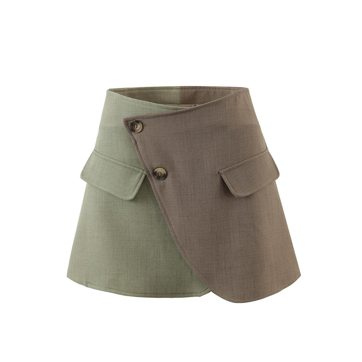 LEIUD Bi-Color Mini Skirt