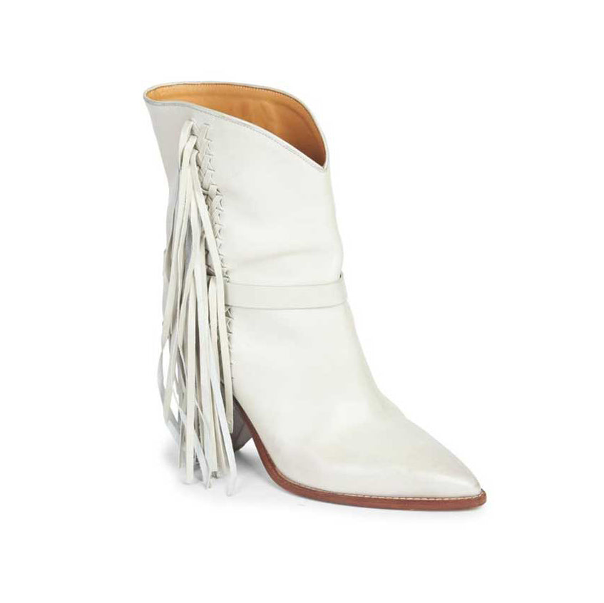 LERIC Fringed Leather Ankle Boots