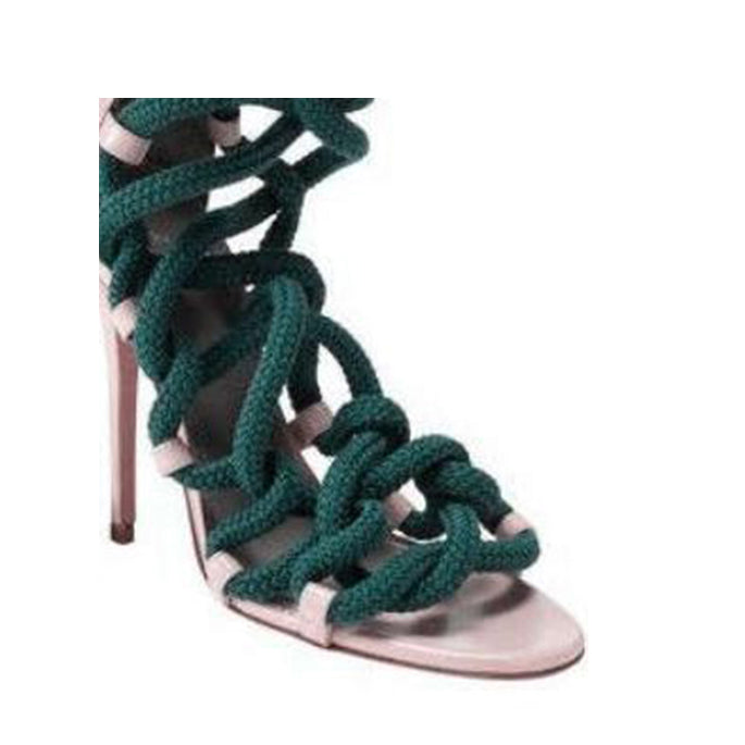 MURRY Lace Up High Heel Rope Sandals