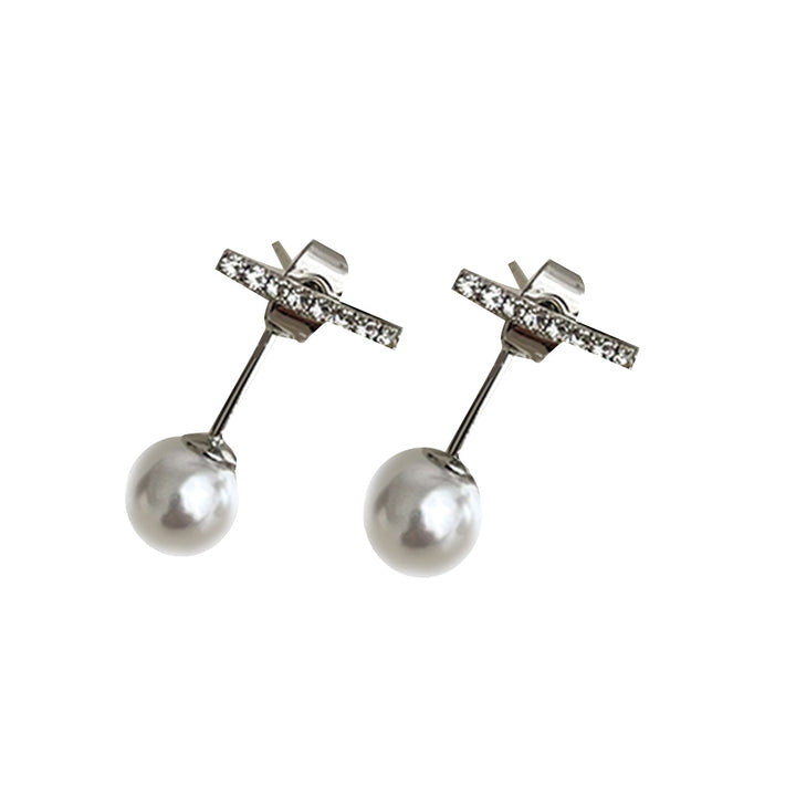 NORAE Pearl And Diamante Earrings - Pair