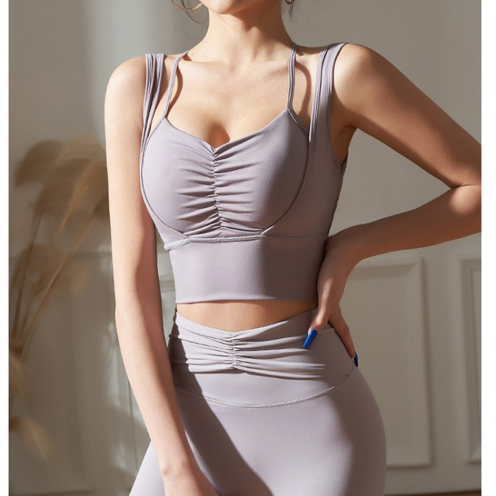 PEGUI Yoga Pilates Cut Out Fitted Sport Bra