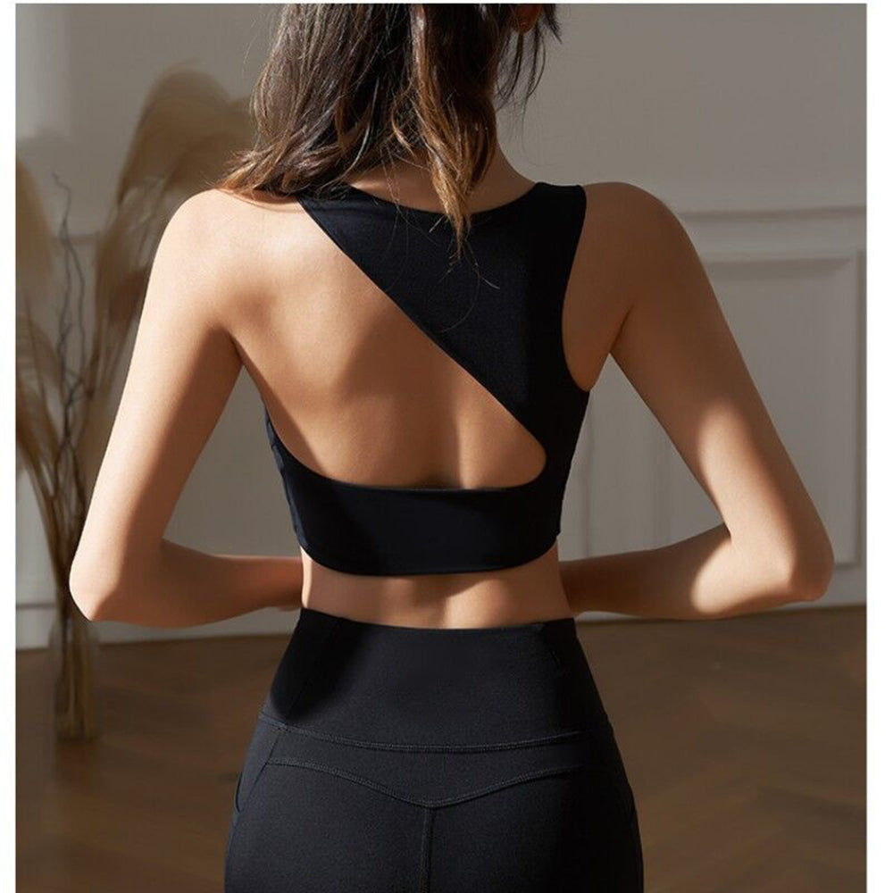 REICO Yoga Pilates Backless Fitted Sports Bra