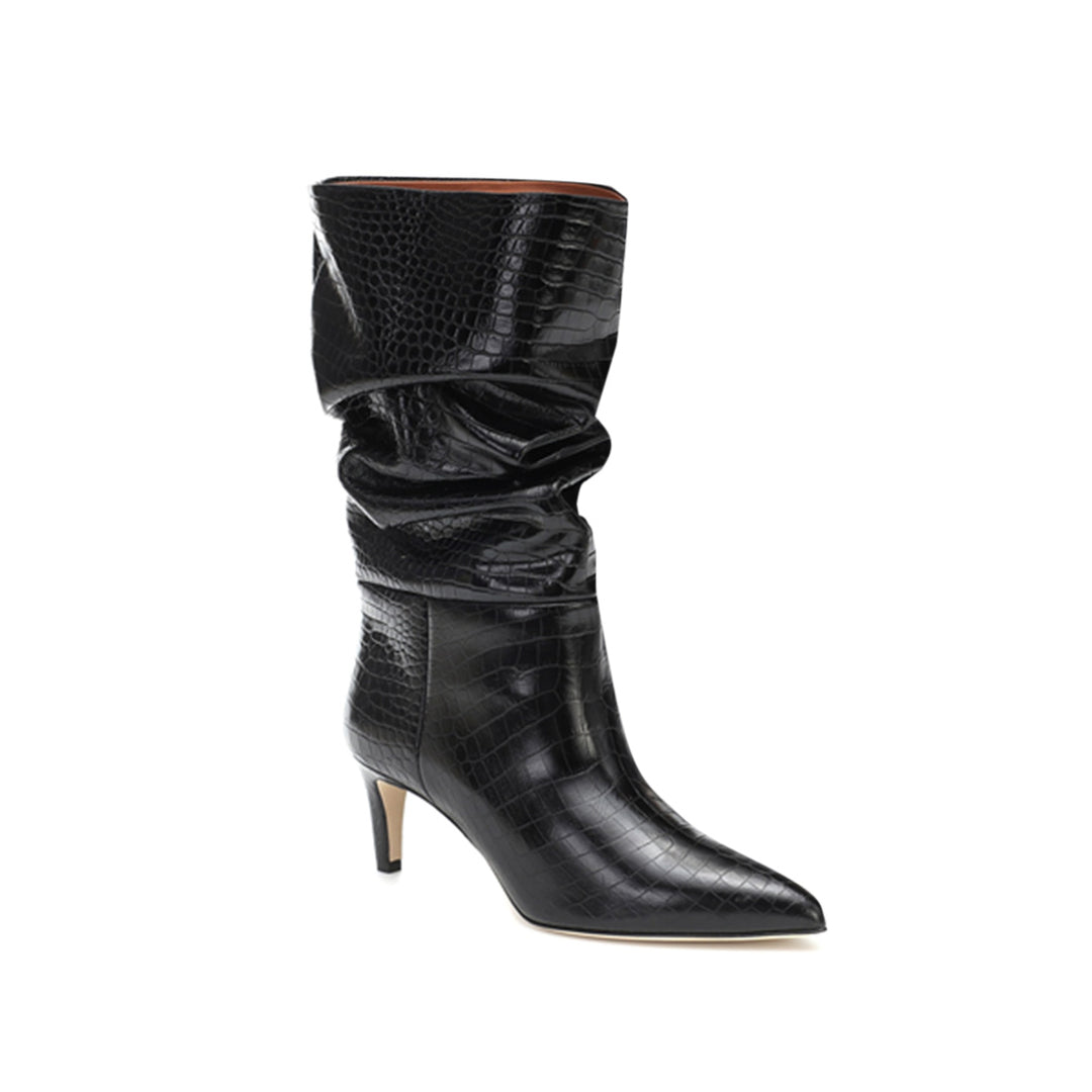 RUEFA Leather Mid Heel Ankle Boots