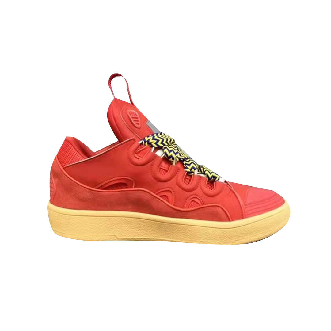 WOMEN - SAUEN Chunky Lace Up Mixed Color Sneakers