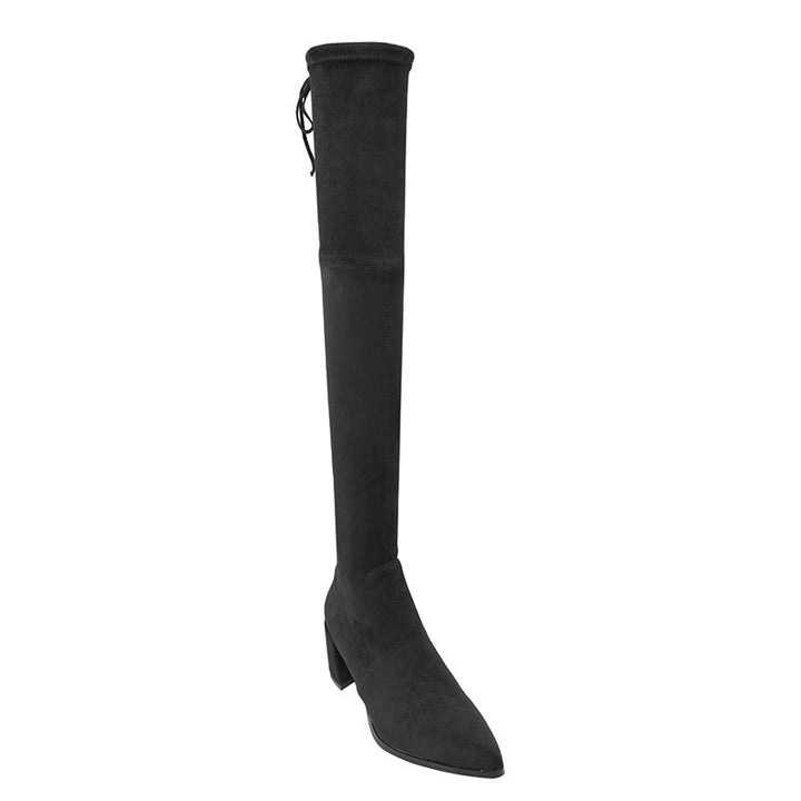 SELYN Lace Up Over The Knee Boots - 5.5cm