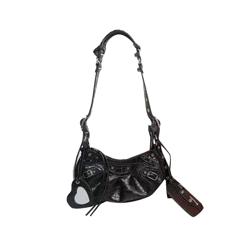 SUNIC Buckled Leather Cross Body Bag - Small