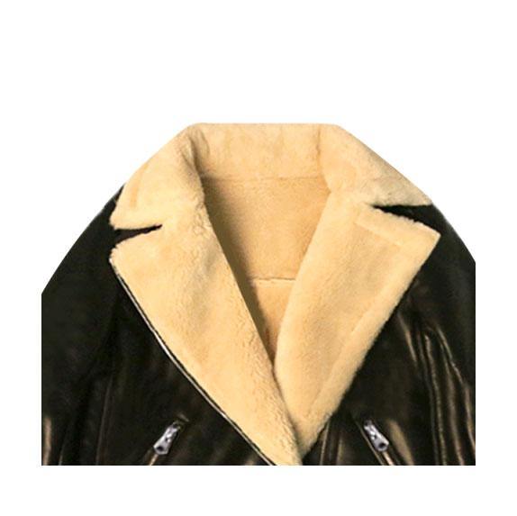 SWODE Oversized Shearling Biker Jacket Coat - ithelabel.com