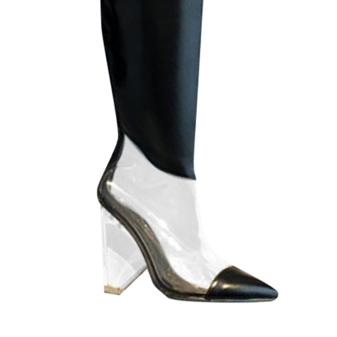 TOMRA PVC And Leather Over The Knee Boots