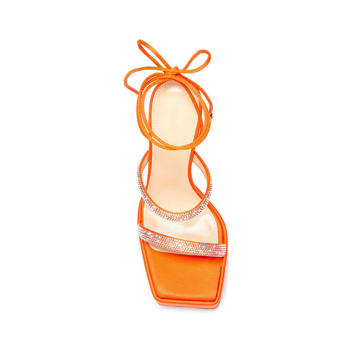 UNLEV Diamante Lace Up Platform Sandals
