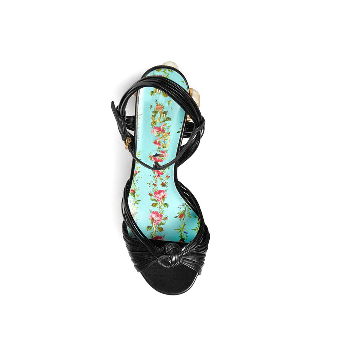 VIVAE Pearl Embellished Platform Sandals