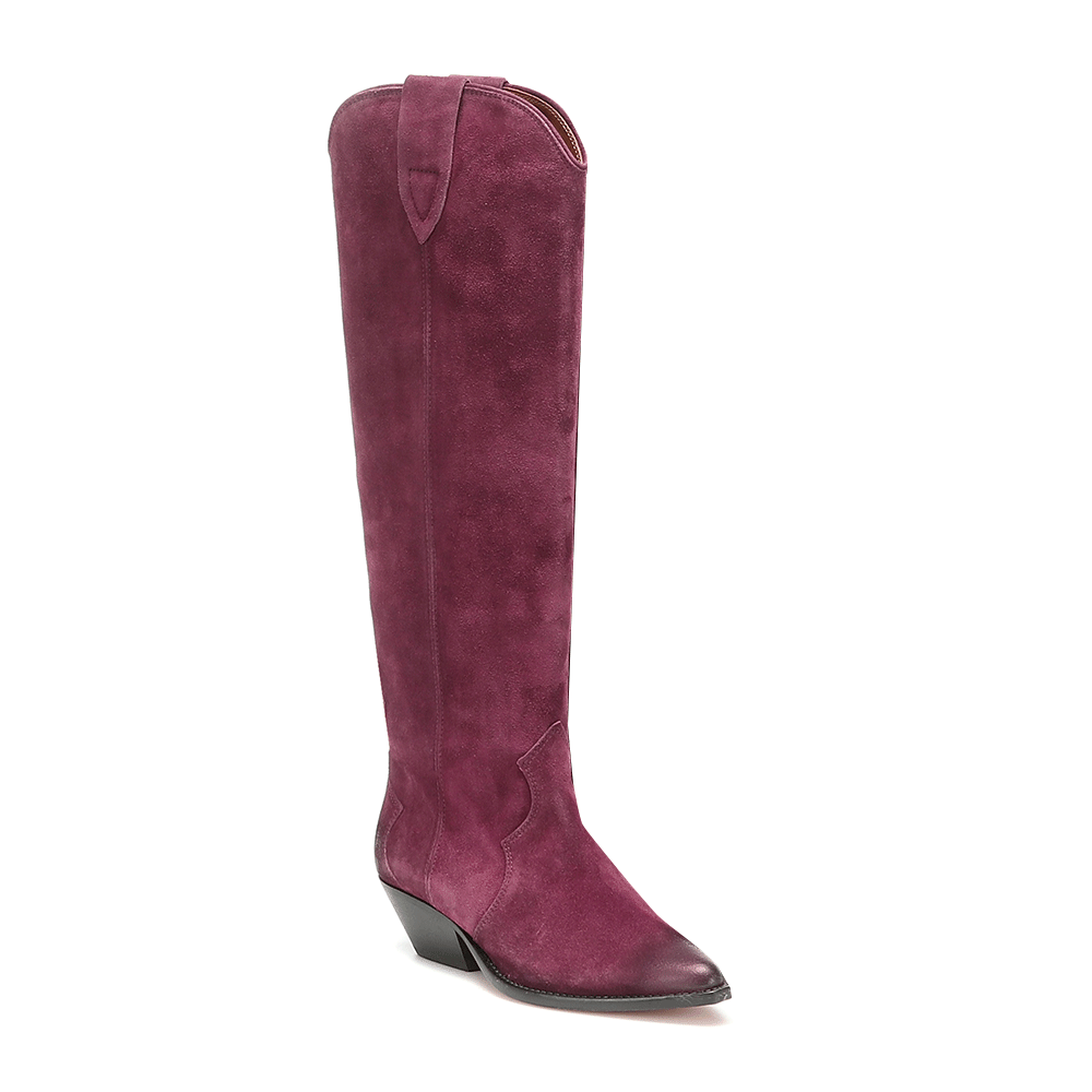 WILNO Suede Distressed Knee High Boots