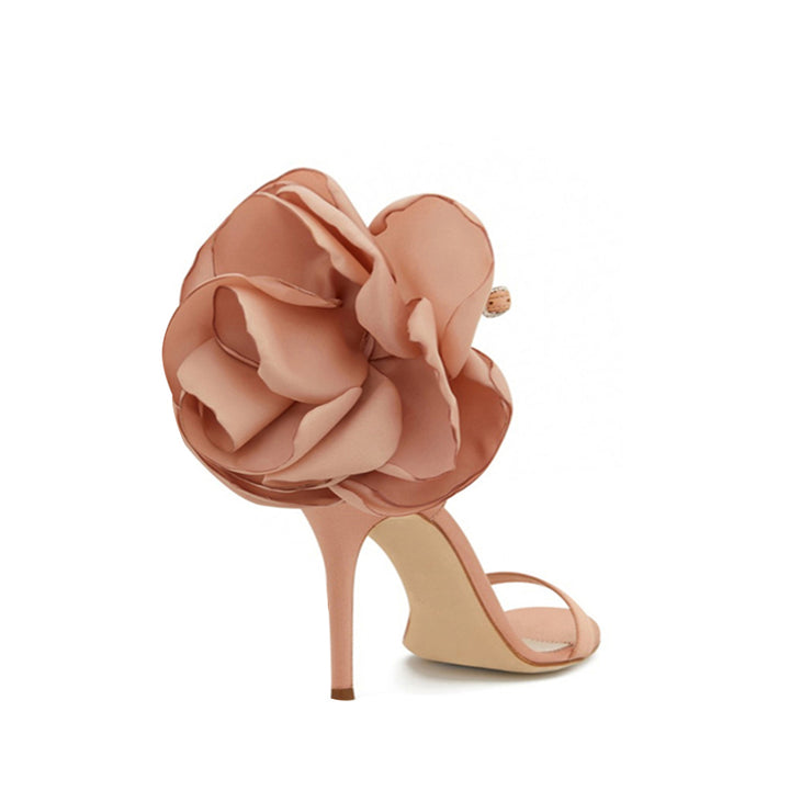 JUANE Flower Embellished Mid Heel Sandals - 7.5cm