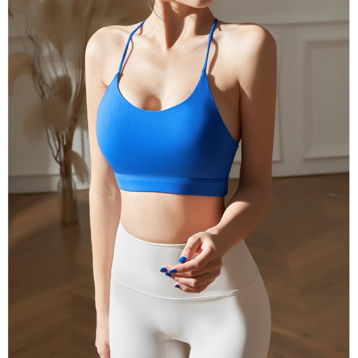 FAERU Yoga Pilates Back Cross Fitted Sports Bra