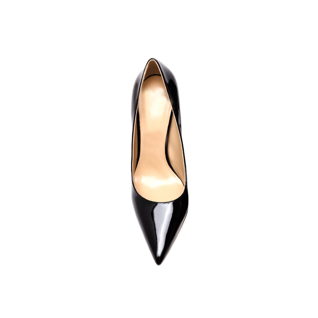 MIYIE Patent Leather Mid Heel Pumps - 8cm