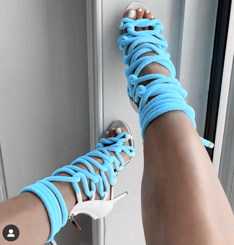 City Classified Women's Open Toe Lace Up Tie High Heel Sandal, Teal, 6 M US  - Walmart.com